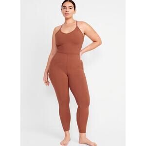Old Navy Women's Apple Cinnamon PowerChill 7/8 Cami Bodysuit Athletic NWT 2X